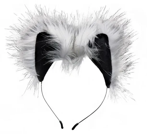 Tailz Grey Wolf Tail Anal Plug And Ears Set