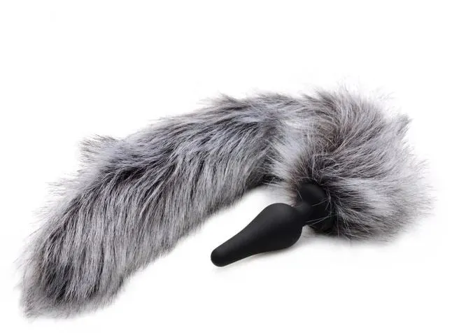Tailz Grey Wolf Tail Anal Plug And Ears Set