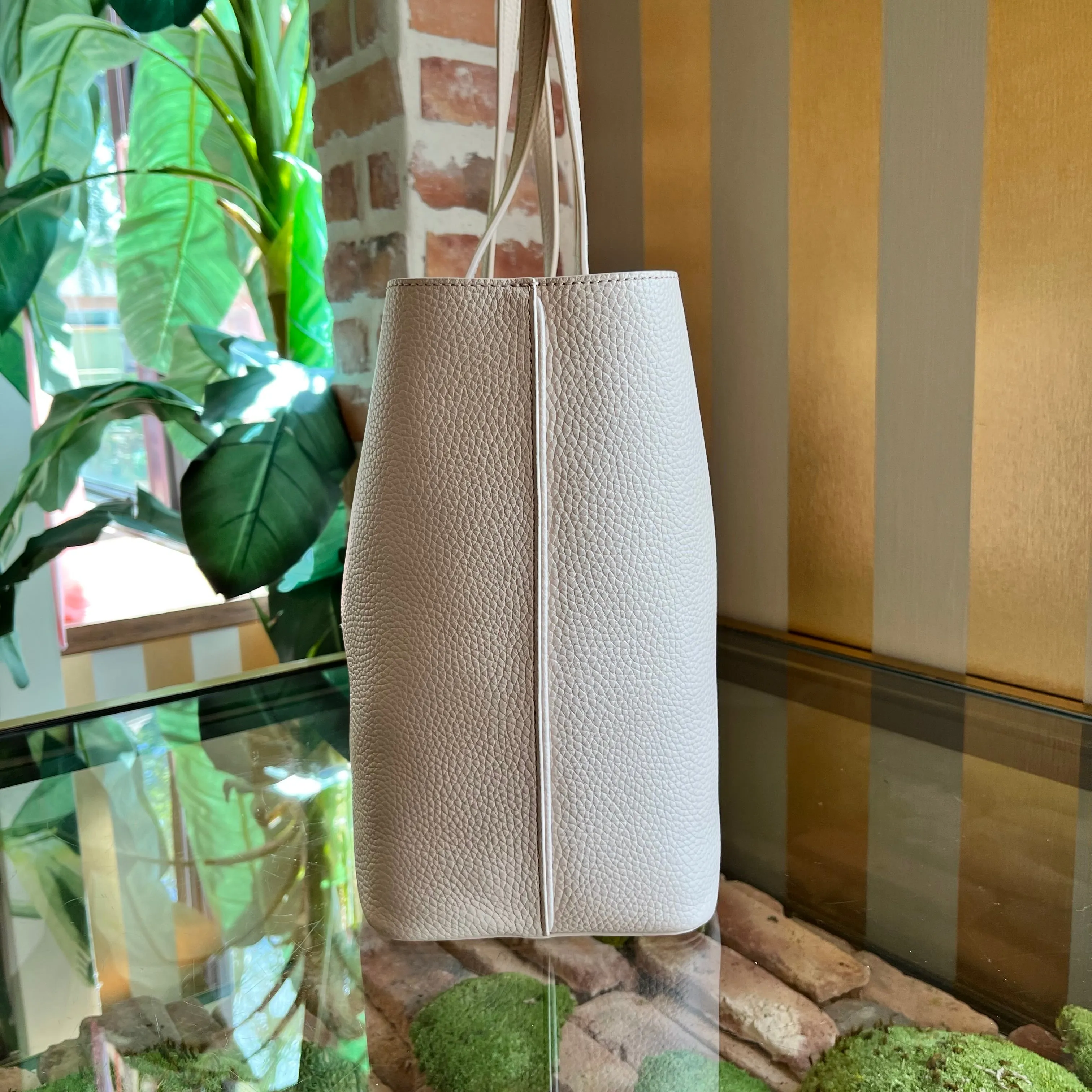 TORY BURCH Brody Pebbled Leather Tote Bag