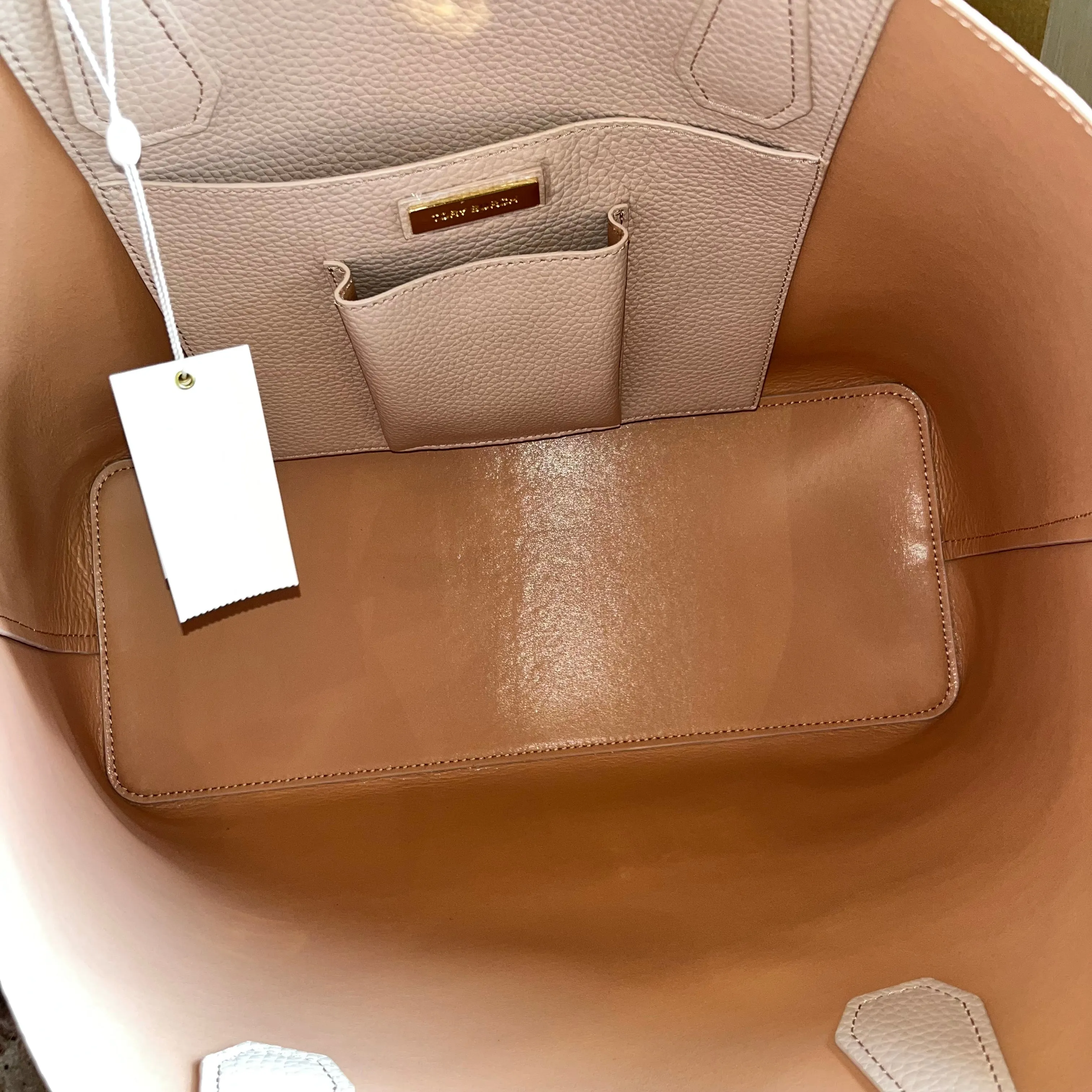 TORY BURCH Brody Pebbled Leather Tote Bag