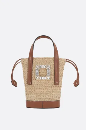 Viv' Skate mini bucket bag in raffia