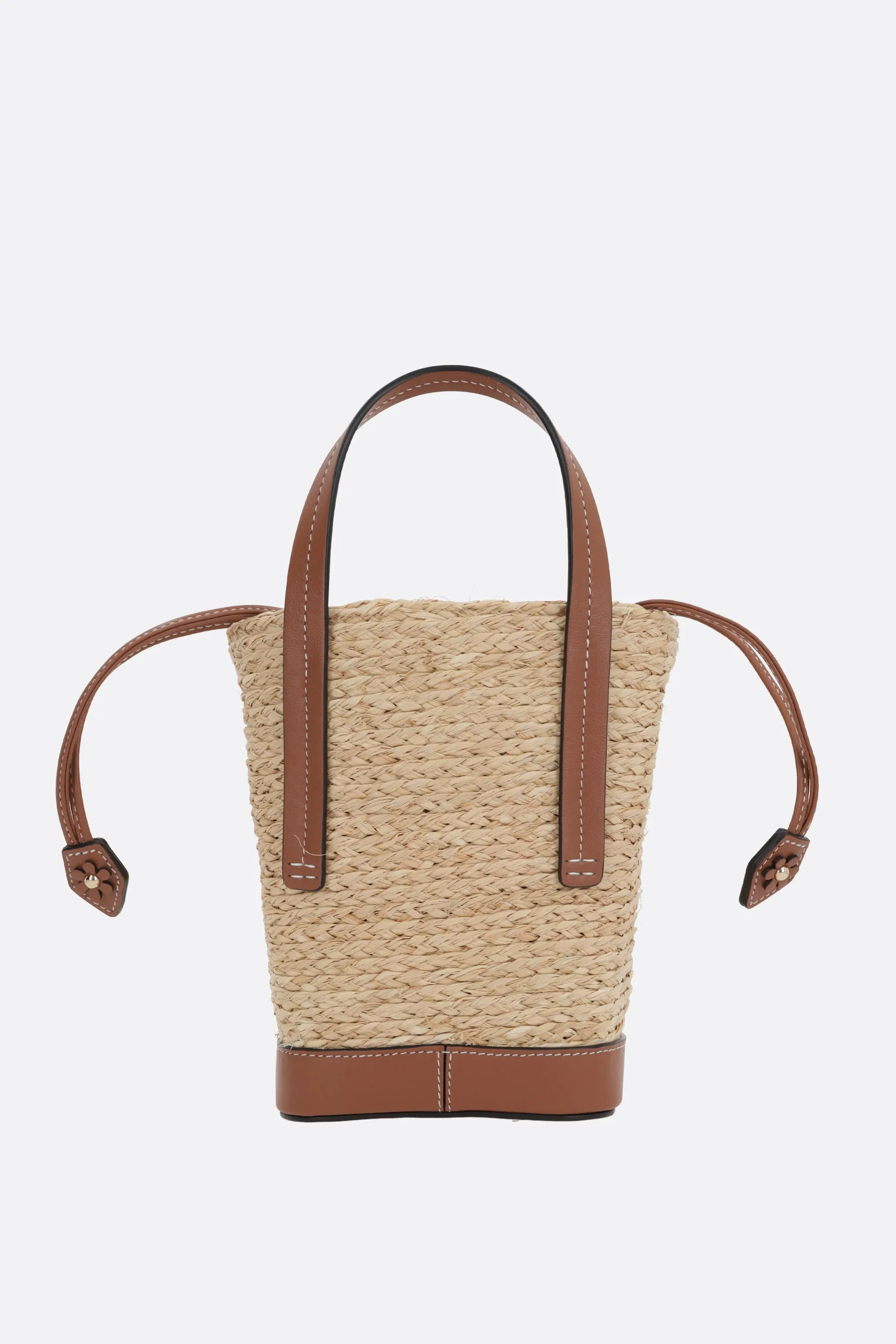 Viv' Skate mini bucket bag in raffia